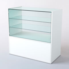 Прилавок со стеклом СШ Элит, Белый