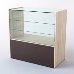 Прилавок со стеклом СШ Элит, Дуб Сонома и Дуб Венге