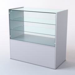 Прилавок со стеклом СШ Элит, Серый