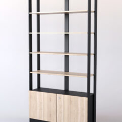 Витрина СШ Элит №5, Черный + Дуб Сонома