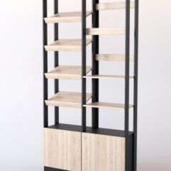 Витрина СШ Элит №3, Черный + Дуб Сонома