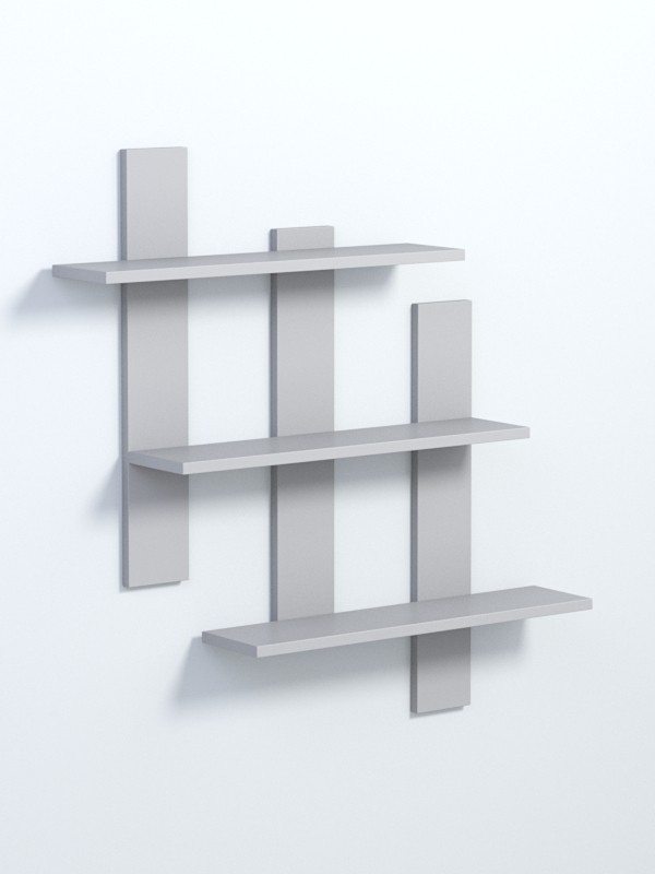 Полка настенная ВАЙБ №2, Серый