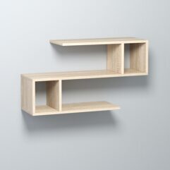 Полка настенная ВАЙБ №3, Дуб Сонома