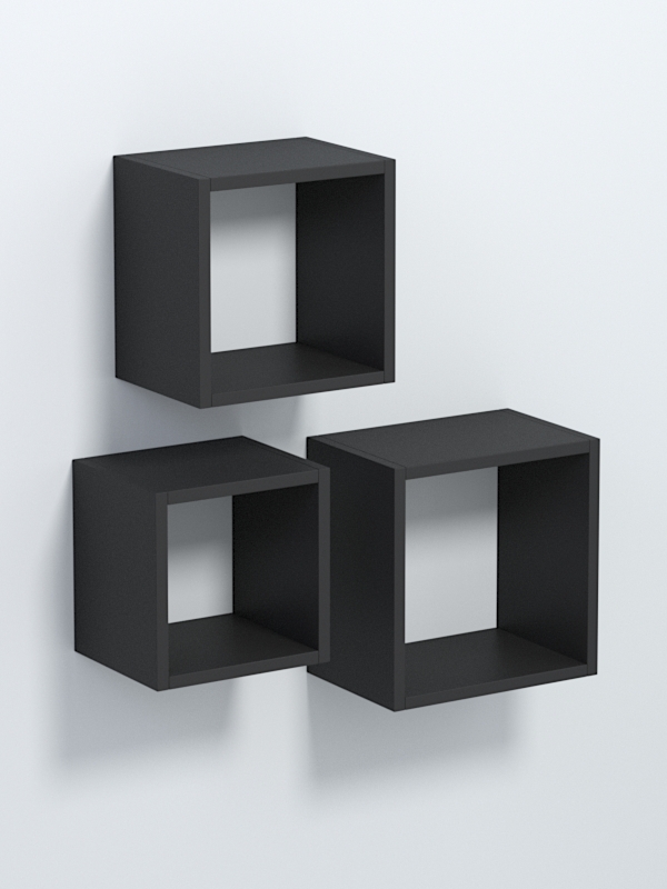 Полка настенная ВАЙБ №8, Черный