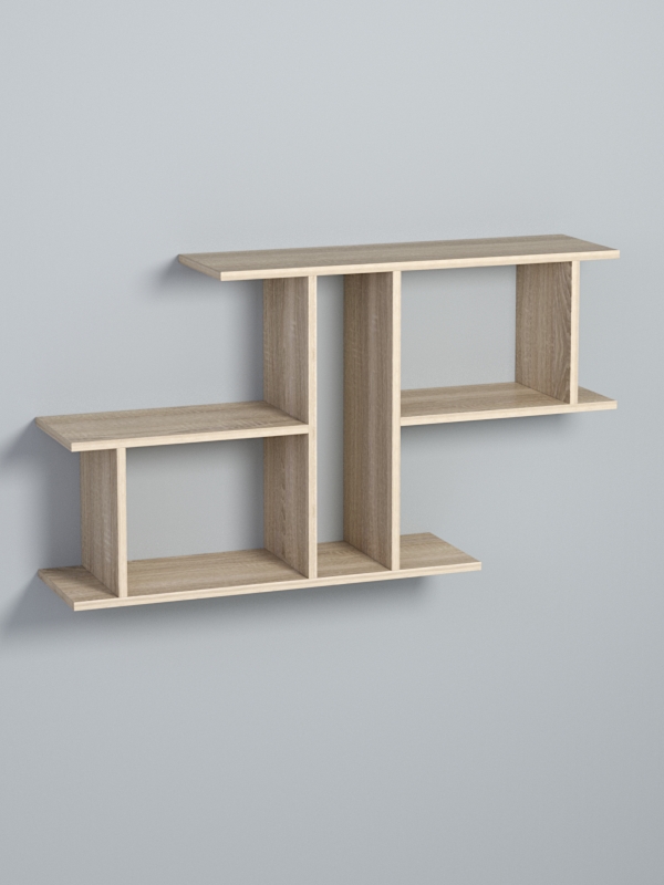 Полка настенная ВАЙБ №9, Дуб Сонома