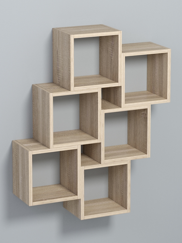 Полка настенная ВАЙБ №13, Дуб Сонома