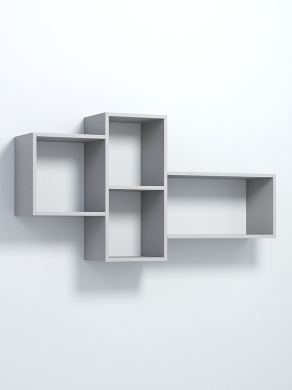 Полка настенная ВАЙБ №18, Серый