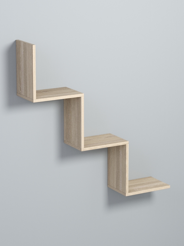 Полка настенная ВАЙБ №19, Дуб Сонома