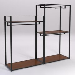 Набор вешал Стронг №17 в стиле ЛОФТ, Орех