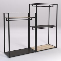 Набор вешал Стронг №17 в стиле ЛОФТ, Дуб Венге и Дуб Сонома