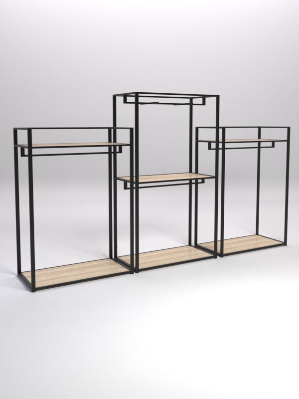 Набор вешал Стронг №18 в стиле ЛОФТ, Дуб Сонома