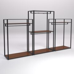 Набор вешал Стронг №18 в стиле ЛОФТ, Орех