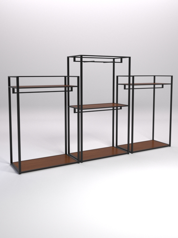 Набор вешал Стронг №18 в стиле ЛОФТ, Орех