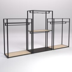 Набор вешал Стронг №18 в стиле ЛОФТ, Дуб Венге и Дуб Сонома