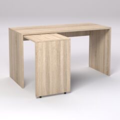 Письменный стол Мульм с выдвижной панелью, Дуб Сонома