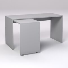 Письменный стол Мульм с выдвижной панелью, Серый