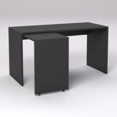 Письменный стол Мульм с выдвижной панелью, Черный