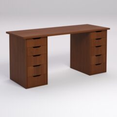 Письменный стол Локотен Алеша с тумбочками, Орех