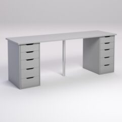 Письменный стол Локотен Алеша длинный, Серый