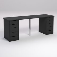 Письменный стол Локотен Алеша длинный, Черный
