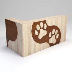 Ресепшен ПЭТ КЭТ угловой левый, Орех и Дуб Сонома