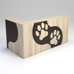 Ресепшен ПЭТ КЭТ угловой левый, Дуб Венге и Дуб Сонома