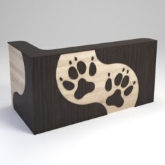 Ресепшен ПЭТ ДОГ угловой левый, Дуб Сонома и Дуб Венге