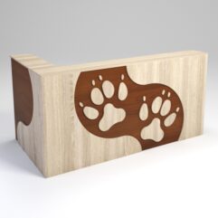 Ресепшен ПЭТ ДОГ угловой левый, Орех и Дуб Сонома