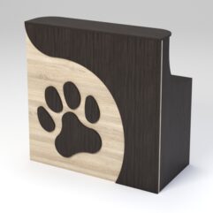 Ресепшен ПЭТ КЭТ прямой для левого угла, Дуб Сонома и Дуб Венге