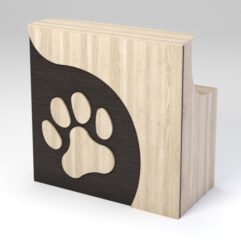 Ресепшен ПЭТ КЭТ прямой для левого угла, Дуб Венге и Дуб Сонома