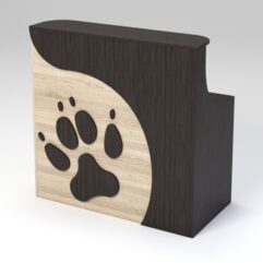 Ресепшен ПЭТ ДОГ прямой для левого угла, Дуб Сонома и Дуб Венге