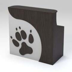 Ресепшен ПЭТ ДОГ прямой для левого угла, Серый и Венге