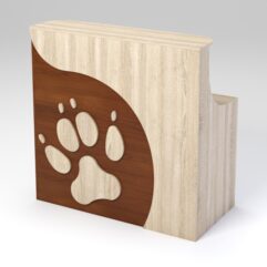 Ресепшен ПЭТ ДОГ прямой для левого угла, Орех и Дуб Сонома