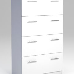 Комод Бревнэс с 4 ящиками широкий, Белый