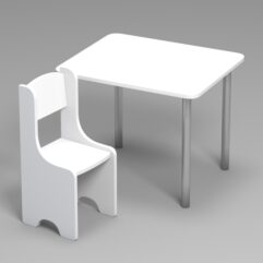 Детский стол и стул №1, Белый