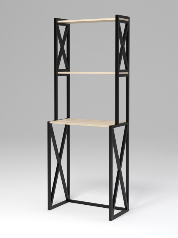 Стеллаж Стронг №13 в стиле ЛОФТ под стиральную машину, Дуб Сонома