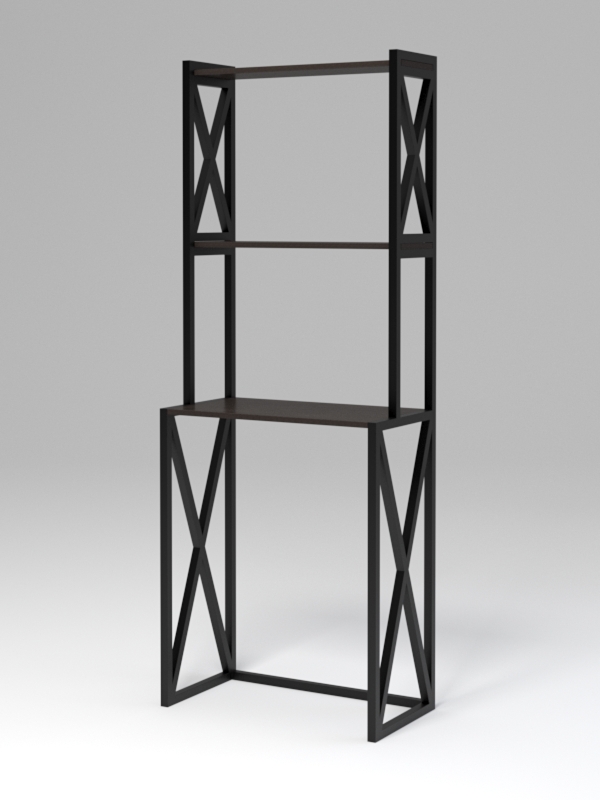 Стеллаж Стронг №13 в стиле ЛОФТ под стиральную машину, Дуб Венге