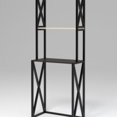 Стеллаж Стронг №13 в стиле ЛОФТ под стиральную машину, Дуб Венге и Дуб Сонома