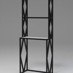 Стеллаж Стронг №14 в стиле ЛОФТ под стиральную машину, Серый