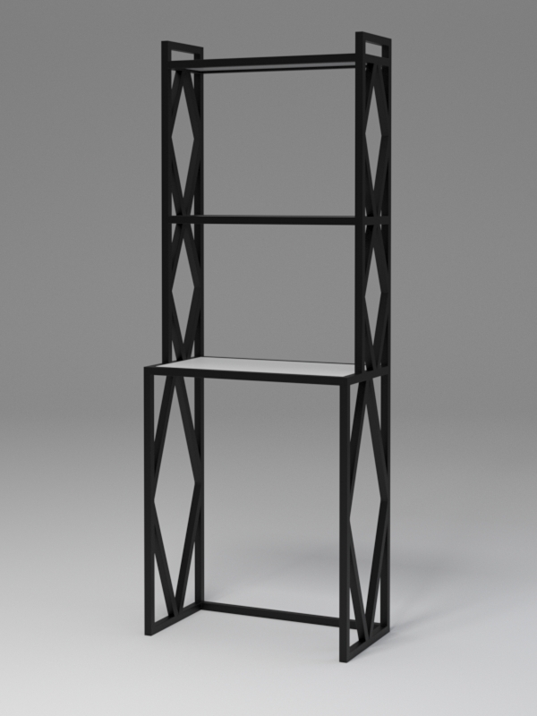 Стеллаж Стронг №14 в стиле ЛОФТ под стиральную машину, Серый