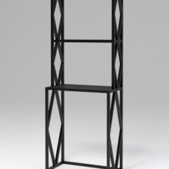 Стеллаж Стронг №14 в стиле ЛОФТ под стиральную машину, Черный