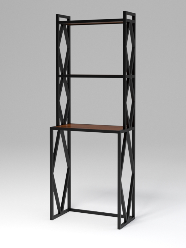 Стеллаж Стронг №14 в стиле ЛОФТ под стиральную машину, Орех