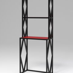 Стеллаж Стронг №14 в стиле ЛОФТ под стиральную машину, Красный