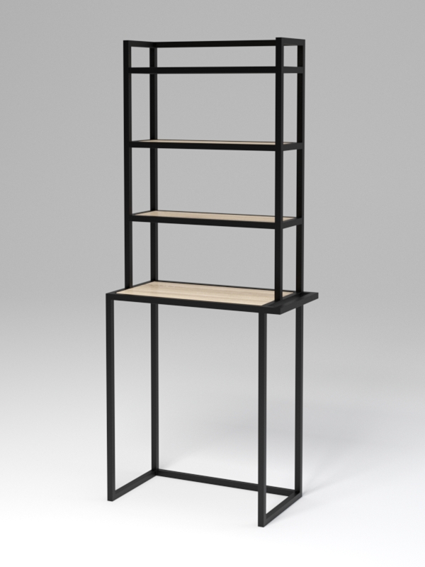 Стеллаж Стронг №15 в стиле ЛОФТ под стиральную машину, Дуб Сонома