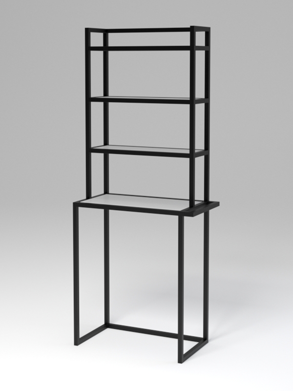 Стеллаж Стронг №15 в стиле ЛОФТ под стиральную машину, Серый