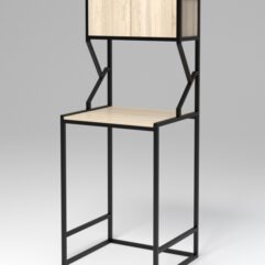 Стеллаж Стронг №16 в стиле ЛОФТ под стиральную машину, Дуб Сонома