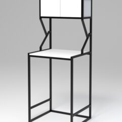 Стеллаж Стронг №16 в стиле ЛОФТ под стиральную машину, Белый