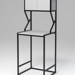 Стеллаж Стронг №16 в стиле ЛОФТ под стиральную машину, Серый