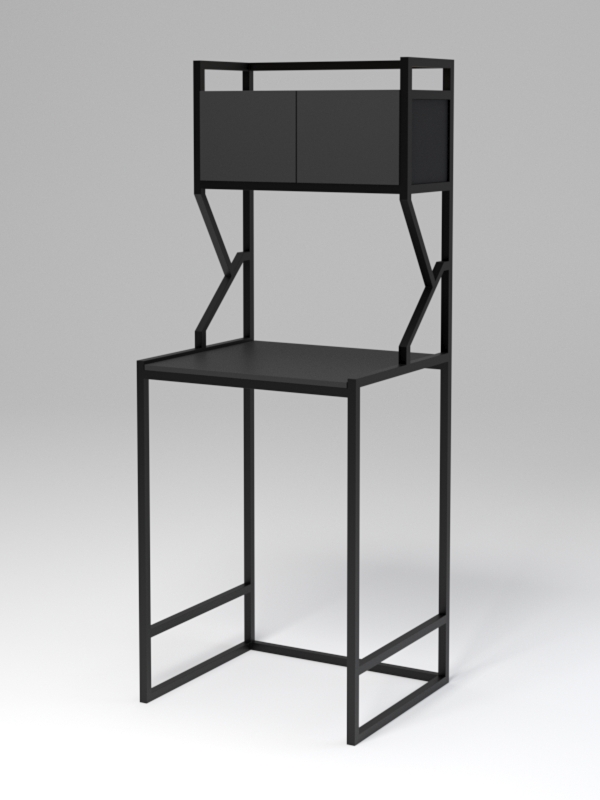 Стеллаж Стронг №16 в стиле ЛОФТ под стиральную машину, Черный