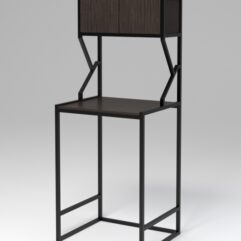 Стеллаж Стронг №16 в стиле ЛОФТ под стиральную машину, Дуб Венге